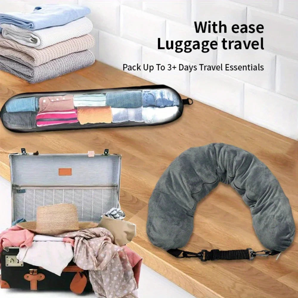 Travel Pillow With Storage Pouch (1 piece)