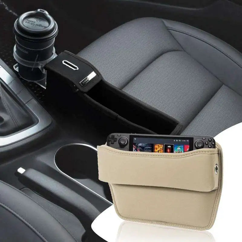 Leather Car Seat Gap Organizer