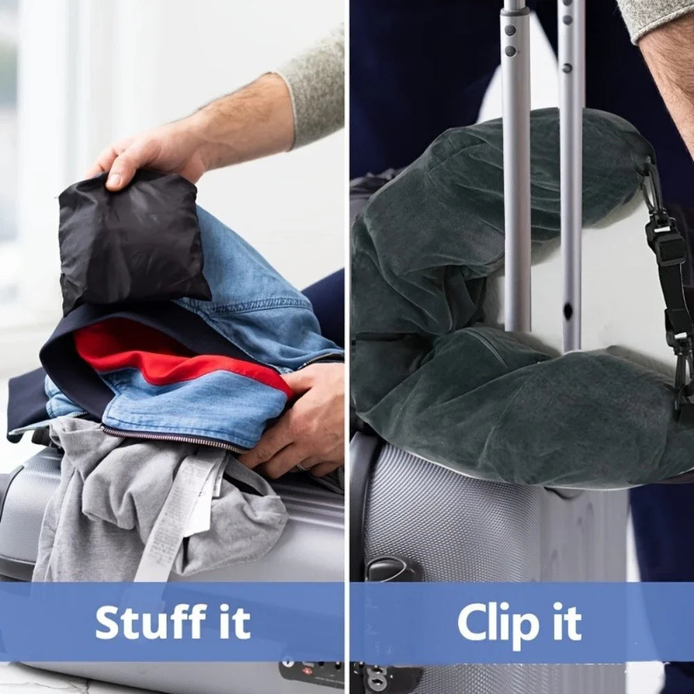 Travel Pillow With Storage Pouch (1 piece)