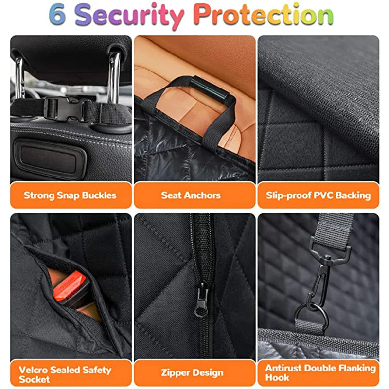 Waterproof Dog Car Seat Cover with Front Flap  (1 piece)
